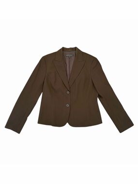 Lafayette 148 Blazer Wool Brown Single Breasted 12